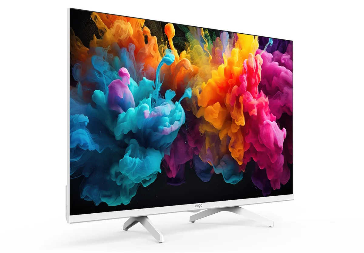 Телевізор ERGO QLED 32 дюйми Білий Full HD