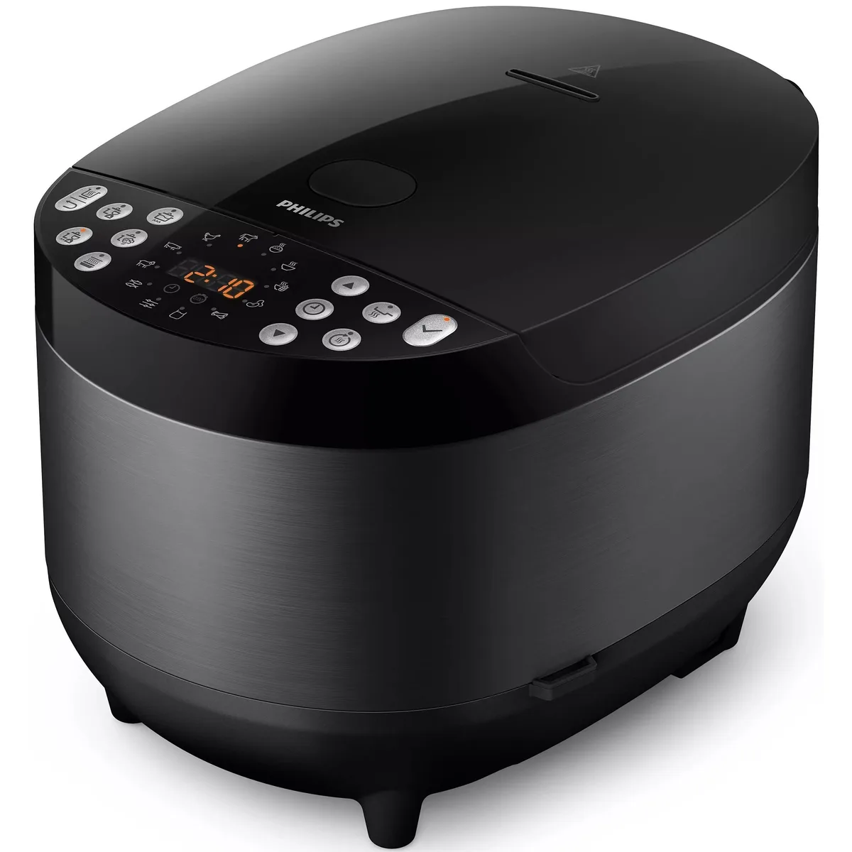 Мультифункціональна каструля Philips 980Вт, об'єм 5л, електронне управління, 60 автоматичних програм, пластиковий корпус, чорного