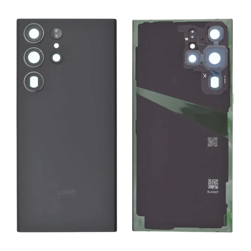 Задняя крышка Samsung черная со стеклом камеры Original Quality S23 Ultra/S918 2023