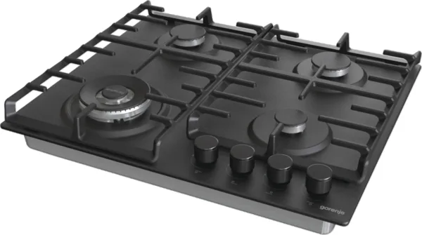 Газова варильна поверхня Gorenje Нержавіюча сталь 60х13х52 см Чорна 4 конфорки