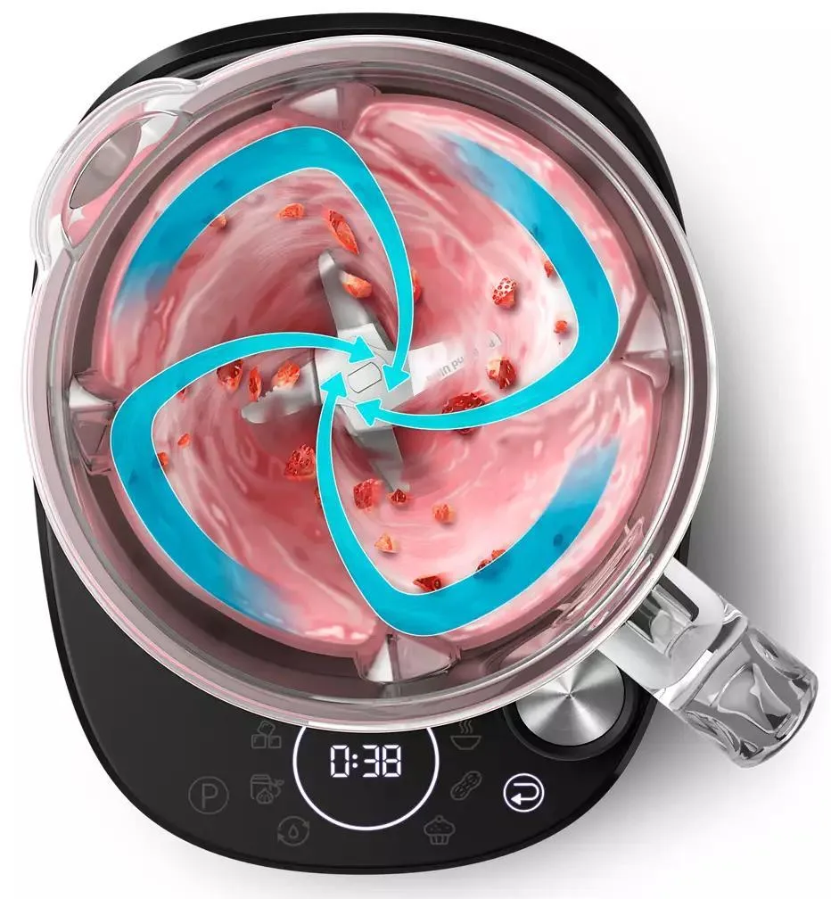 Стаціонарний блендер Philips скло 1,8 л чорний сріблястий 1500 Вт 12 швидкостей