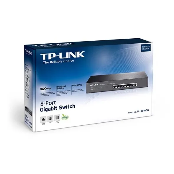 Коммутатор TP-Link 8 портов 10/100/1000Base-T неконтролируемый черный