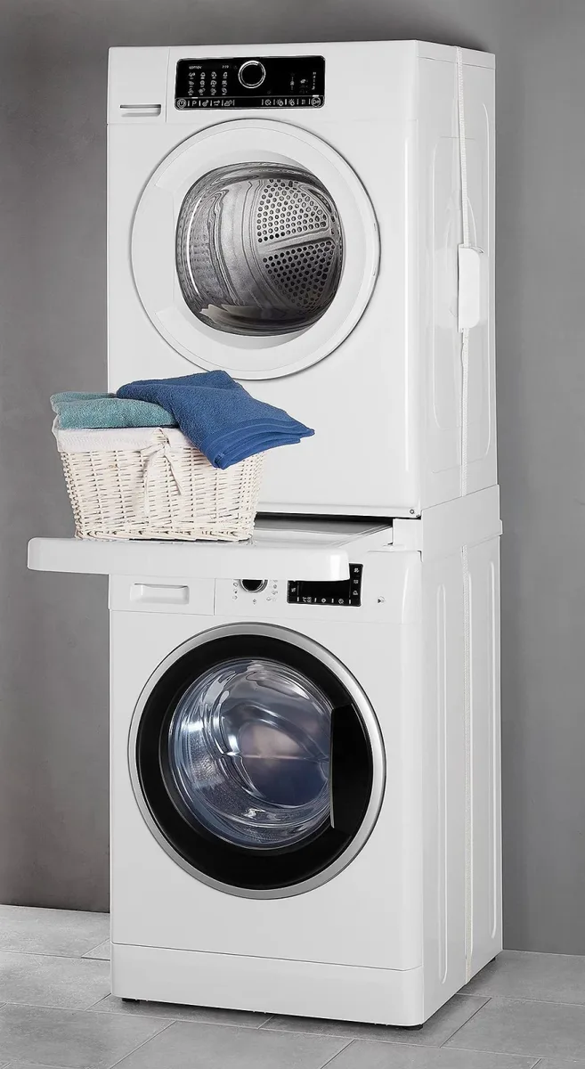 Комплект кріплення Whirlpool для з'єднання пральної та сушильної машин, 45-60 см, білий.