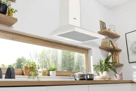 Купольна витяжка Gorenje, 60 см, продуктивність 450 м3/год, біла.
