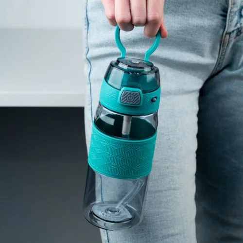 Пляшечка для води Kite 600 мл сіро-зелена для напоїв та спорту стильна ємність для води