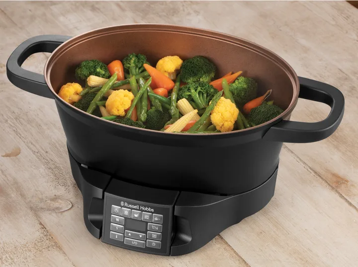 Мультиварка Russell Hobbs 6,5 л керамічна чорна 1000 Вт 8 програм приготування