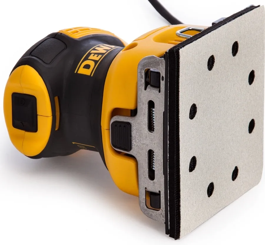 Вібраційна шліфувальна машина DeWalt 230Вт 14000об/хв 108х115мм амплітуда 1.6мм вага 1.28кг