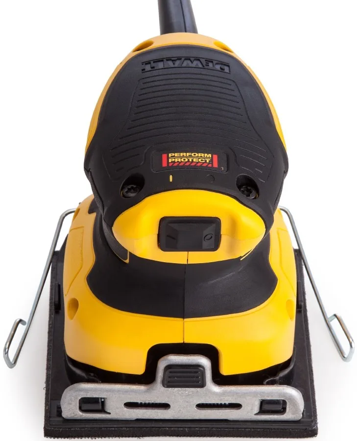 Вібраційна шліфувальна машина DeWalt 230Вт 14000об/хв 108х115мм амплітуда 1.6мм вага 1.28кг
