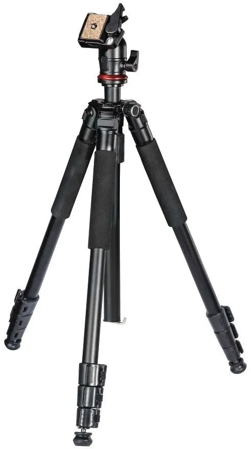 Трипод фотоапарату Hama Traveller-163, кулястий, 47-163см, чорний