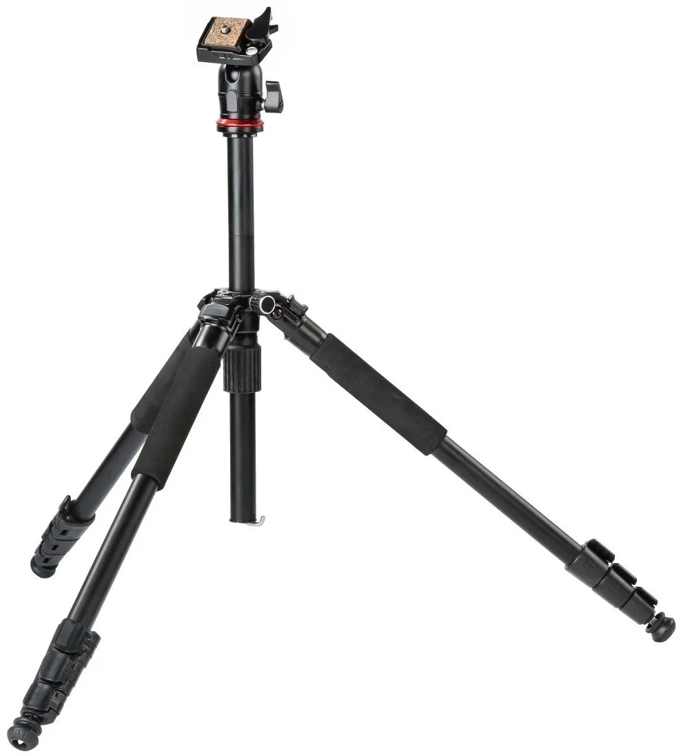 Трипод фотоапарату Hama Traveller-163, кулястий, 47-163см, чорний