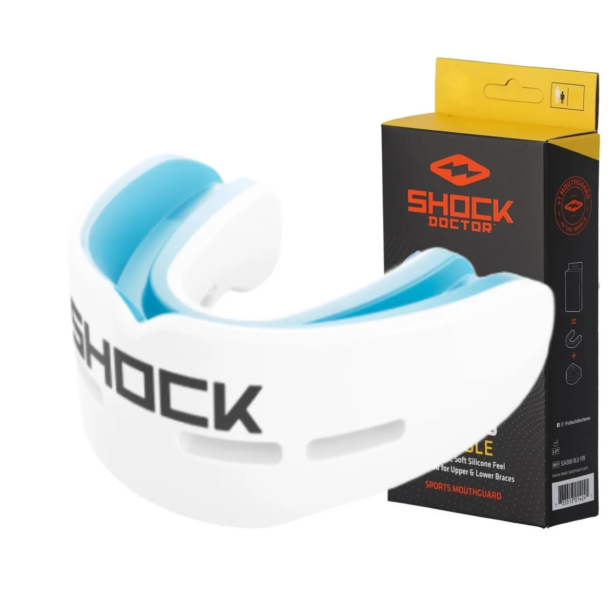 Капа Shock Doctor термопластик доросла двощелепна біла 11+