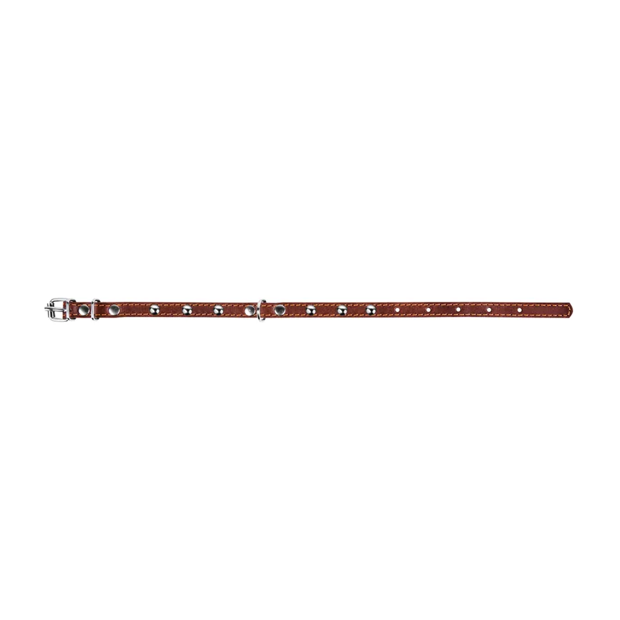 Нашийник одинарний CoLLaR 14 мм шкіра коричневий XS2 27-35 см