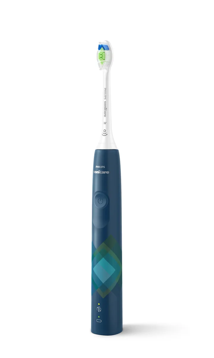 Електрична зубна щітка Philips Sonicare 4100 Series, 31 000 коливань на хвилину, 1 насадка, синя.