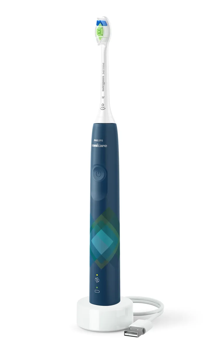 Електрична зубна щітка Philips Sonicare 4100 Series, 31 000 коливань на хвилину, 1 насадка, синя.