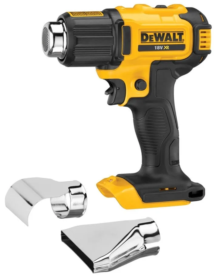 Фен будівельний DeWalt акумуляторний 18В 290-530°C 190л/хв чорний жовтий
