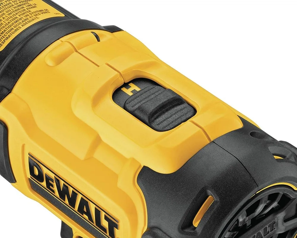 Фен будівельний DeWalt акумуляторний 18В 290-530°C 190л/хв чорний жовтий