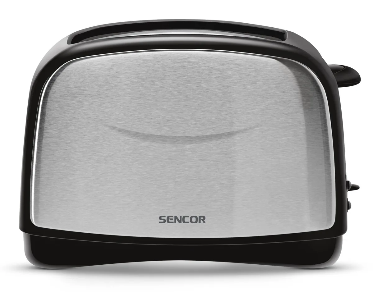 Тостер Sencor 800 Вт 2 тости нержавіюча сталь 18,3х16,7х29 см чорний