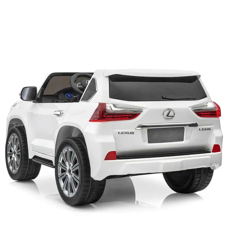 Дитячий електромобіль Bambi Lexus 138х48х74 см комбінований білий 4WD на акумуляторі