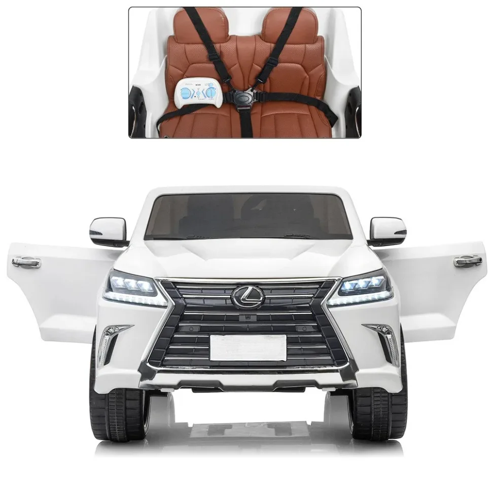 Дитячий електромобіль Bambi Lexus 138х48х74 см комбінований білий 4WD на акумуляторі