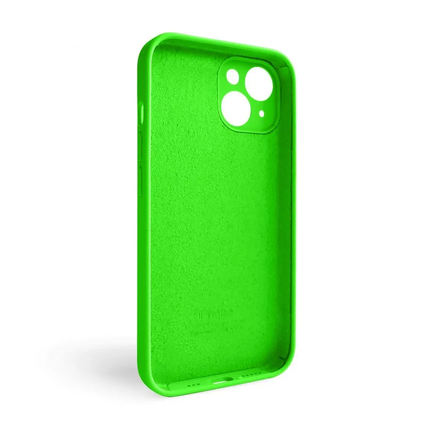 Чохол силіконовий для Apple iPhone 14  закрита камера  салатовий