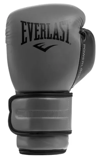 Боксерські рукавиці Everlast 100% поліуретан 16 унцій сірі чорні унісекс