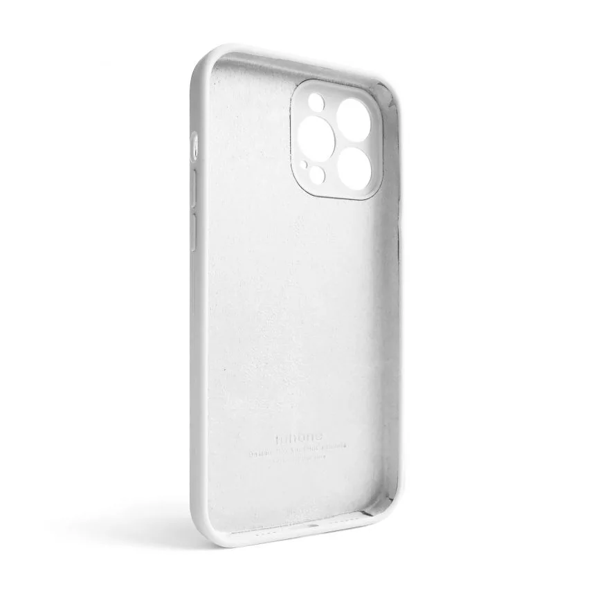 Чохол силіконовий для iPhone 13 Pro Max  білий закрита камера