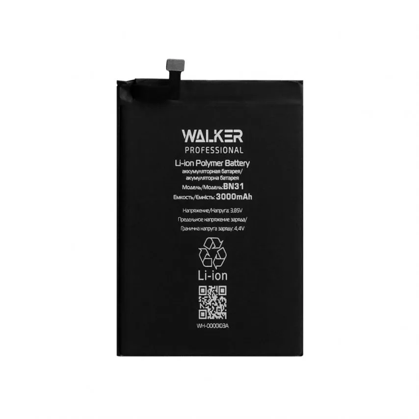 Акумулятор WALKER 3000mAh для Xiaomi Mi A1 Mi 5X Redmi Note 5A 3,85V Original