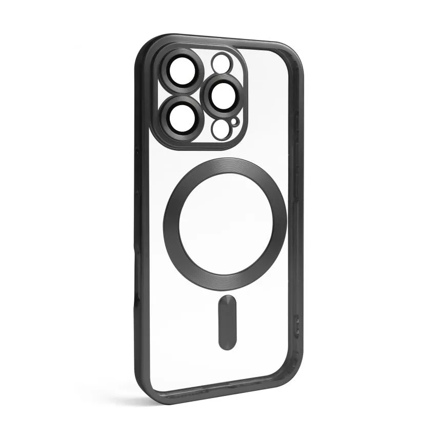 Чохол MagSafe для iPhone 16 Pro матовий пластик чорний