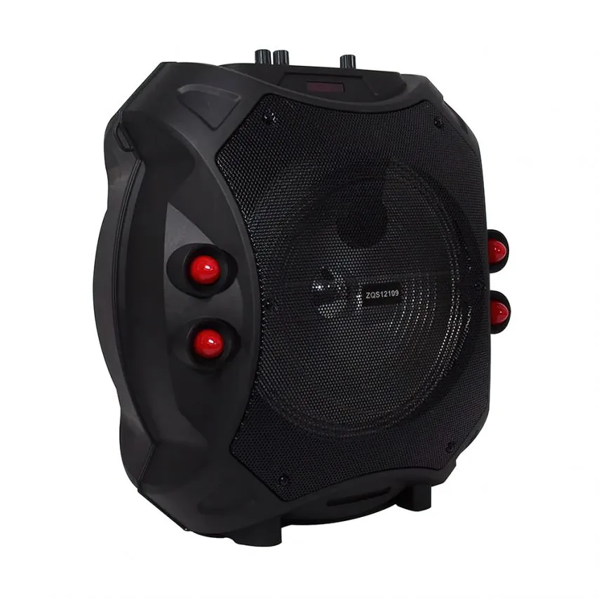 Портативна колонка 30W чорна Bluetooth 305 мм з мікрофоном та функцією караоке