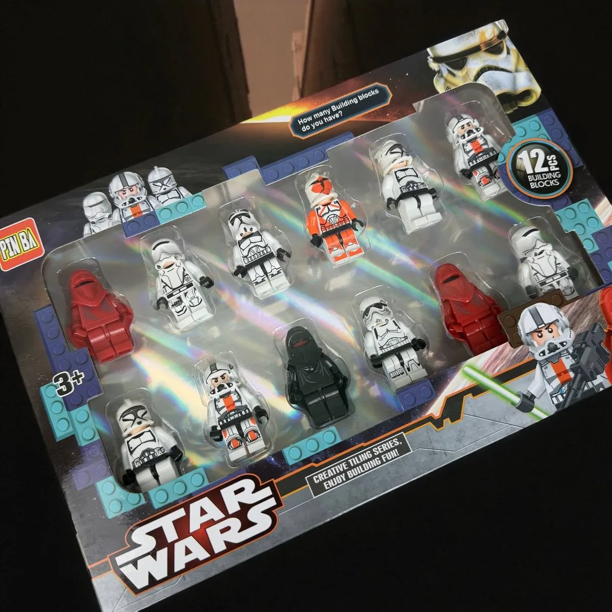 Ігрові фігурки Star Wars 12 шт набір LEGO пластик різні кольори 25,5х18х3,5 см