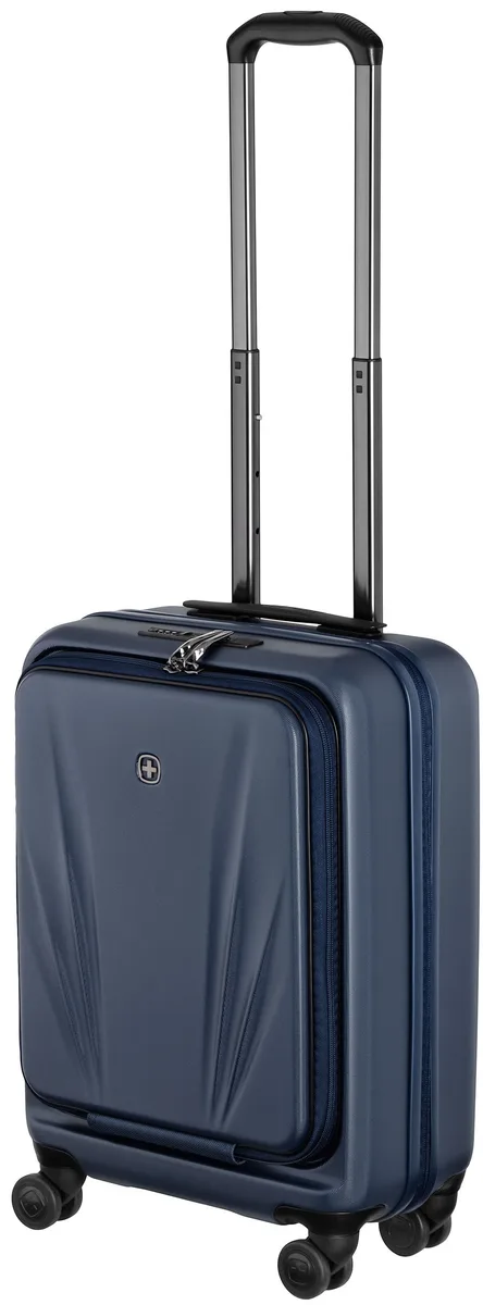 Валіза Wenger Skyon Hardside Carry-On, мала, з відсіком для н/б 16", полікарбонат, TSA, 4 колеса, розширення, USB, синій