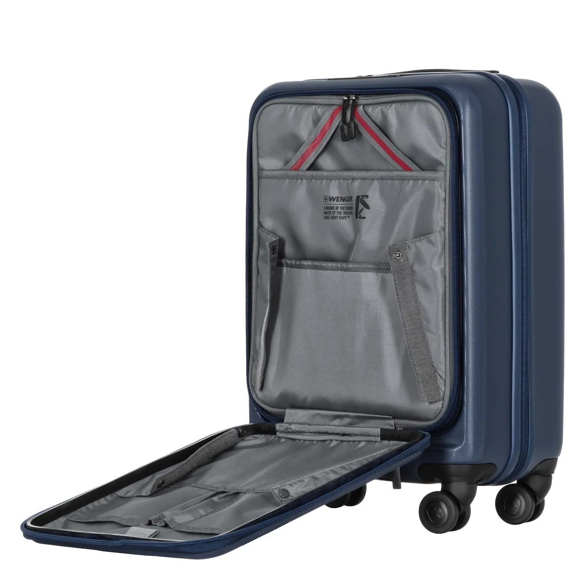 Валіза Wenger Skyon Hardside Carry-On, мала, з відсіком для н/б 16", полікарбонат, TSA, 4 колеса, розширення, USB, синій