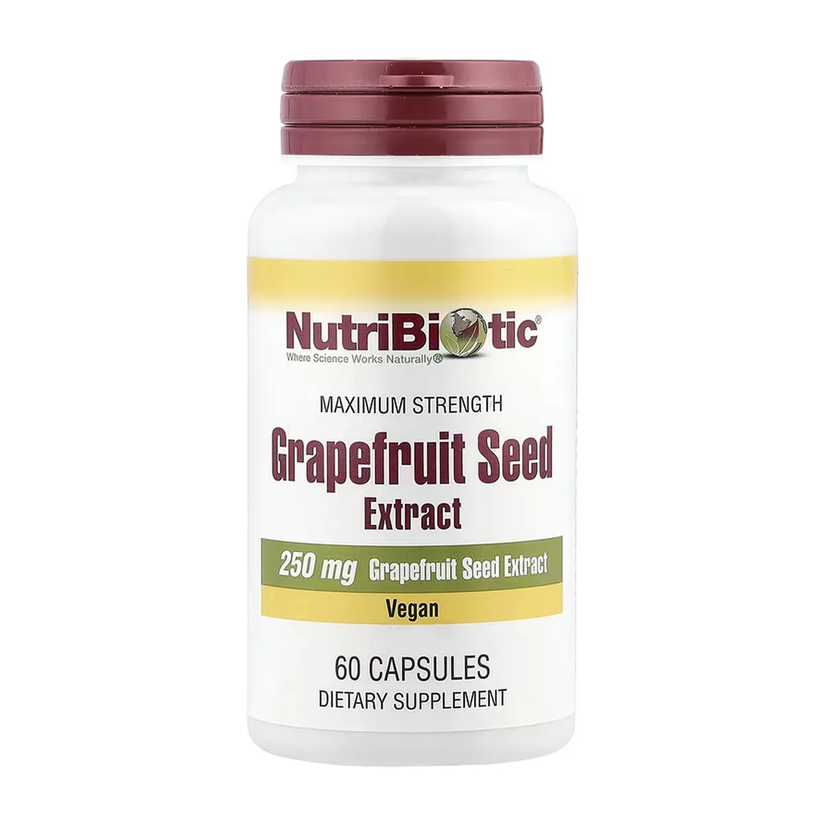 Екстракт кісточок грейпфрута Nutribiotic 250 мг 60 капсул веганський