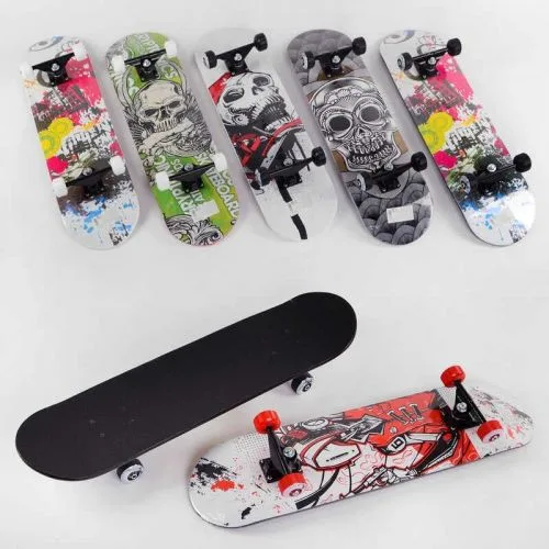 Скейтборд Best Board микс видов с колесами PU 5,5 см для катания и трюков скейт скейтборд