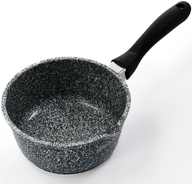 Ковш Ofenbach алюмінієвий 1,35 л індукційний Snow Marble з кришкою скляною 16 см