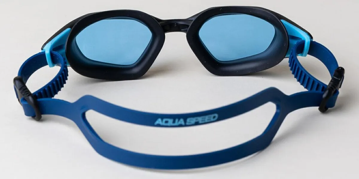 Окуляри для плавання AQUA SPEED TPE OFSM чорні сині бірюзові
