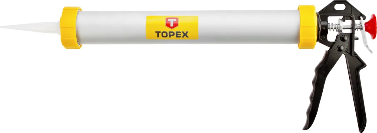 Пістолет для герметика TOPEX 600 мл сталево-алюмінієвий витискувач для ремонту обертальний тримач