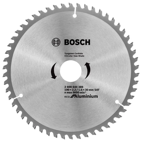 Пиляльний диск Bosch Professional Eco для алюмінію 190x2.42/1.6x30мм 54 зубці.