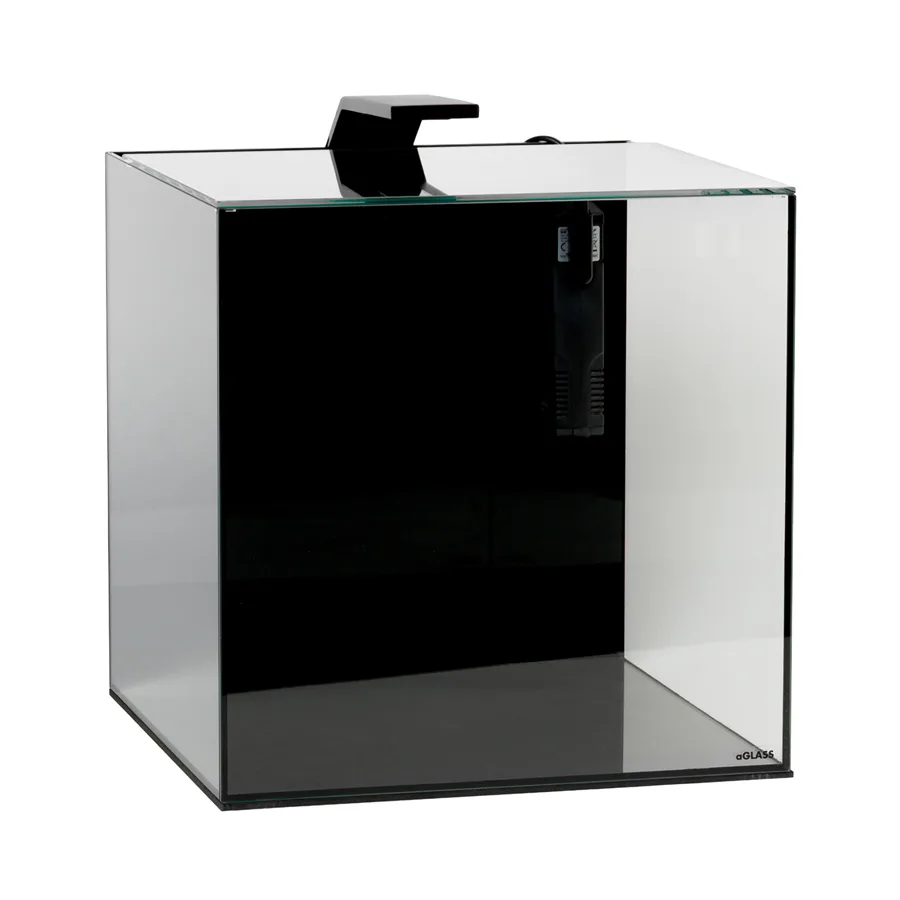 Акваріумний набір 30 л AquaLighter BlackCube 31х31х31 см скло чорний