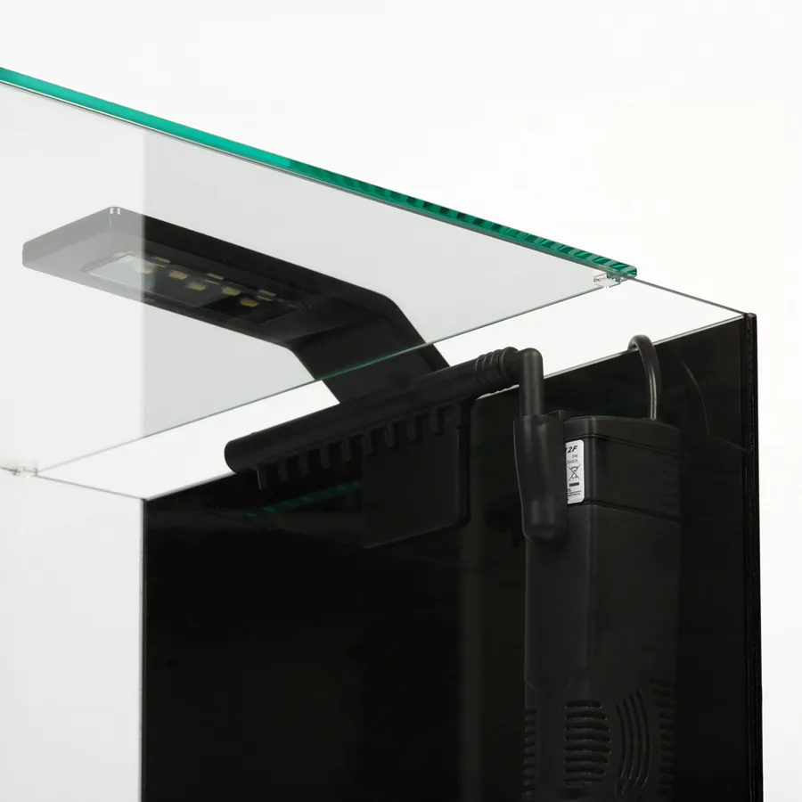 Акваріумний набір 30 л AquaLighter BlackCube 31х31х31 см скло чорний