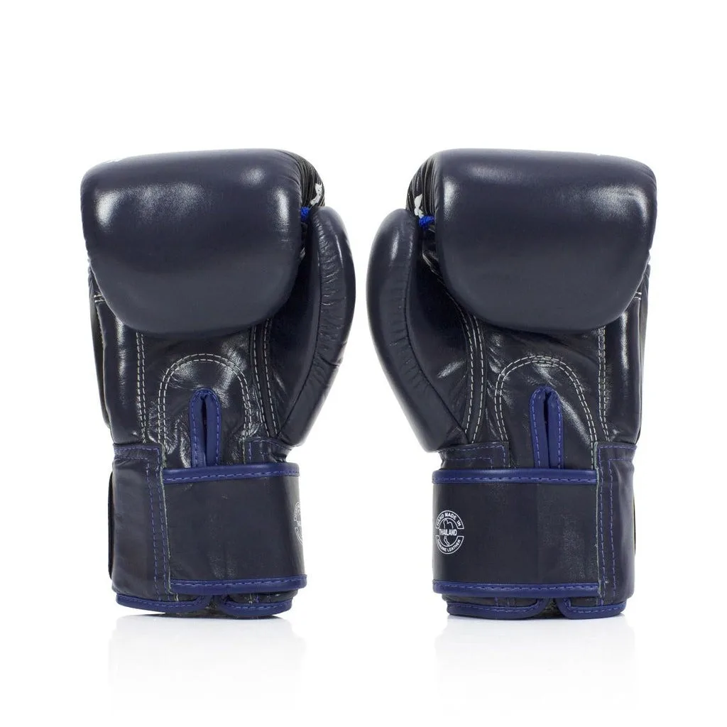 Боксерські рукавиці Fairtex натуральна шкіра 14 унцій сині