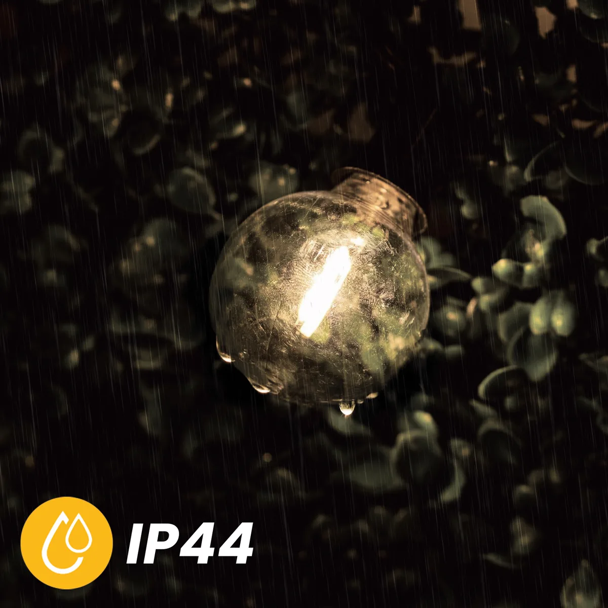 Сонячна гірлянда LumiLED пластикова 15м чорна 30 LED тепле світло 3000K IP44
