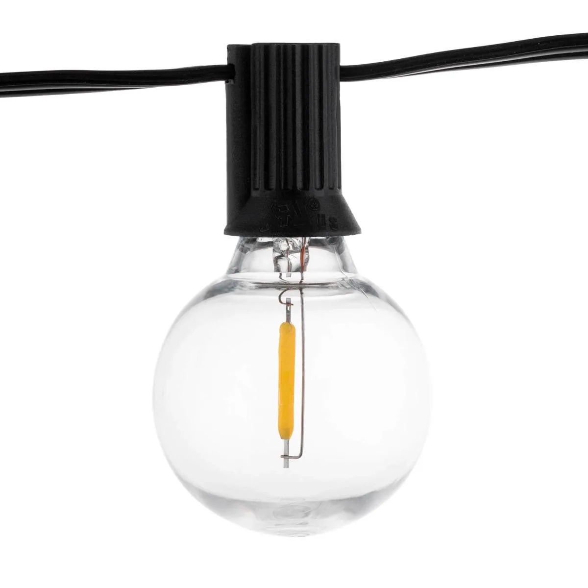 Сонячна гірлянда LumiLED пластикова 15м чорна 30 LED тепле світло 3000K IP44