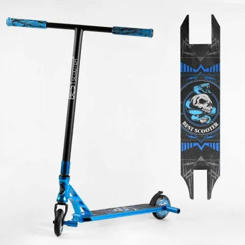 Самокат трюковий Best Scooter HIC-система з ПЕГІ алюмінієвий диск та дека для трюків та фристайлу колеса PU 110мм