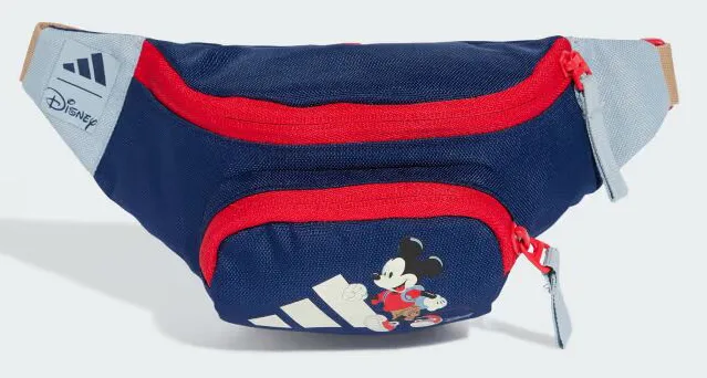 Сумка на пояс Adidas поліестер 6х28х13 см синя червона сіра Діти