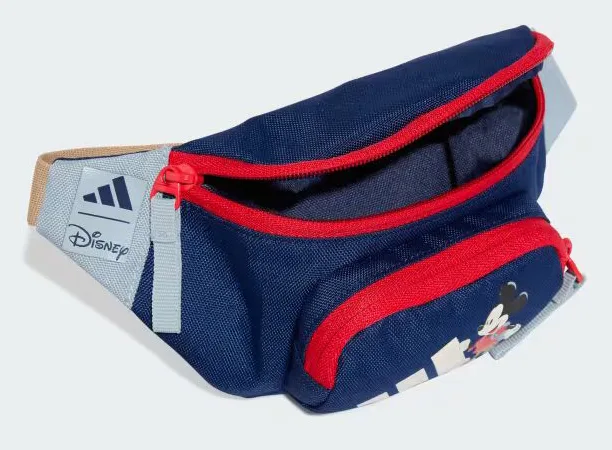 Сумка на пояс Adidas поліестер 6х28х13 см синя червона сіра Діти