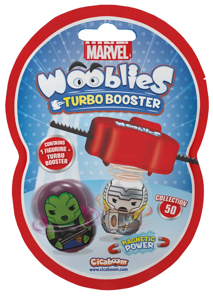 Магнитные фигурки Marvel Wooblies с пусковым устройством 195х140 мм пластик 2 шт