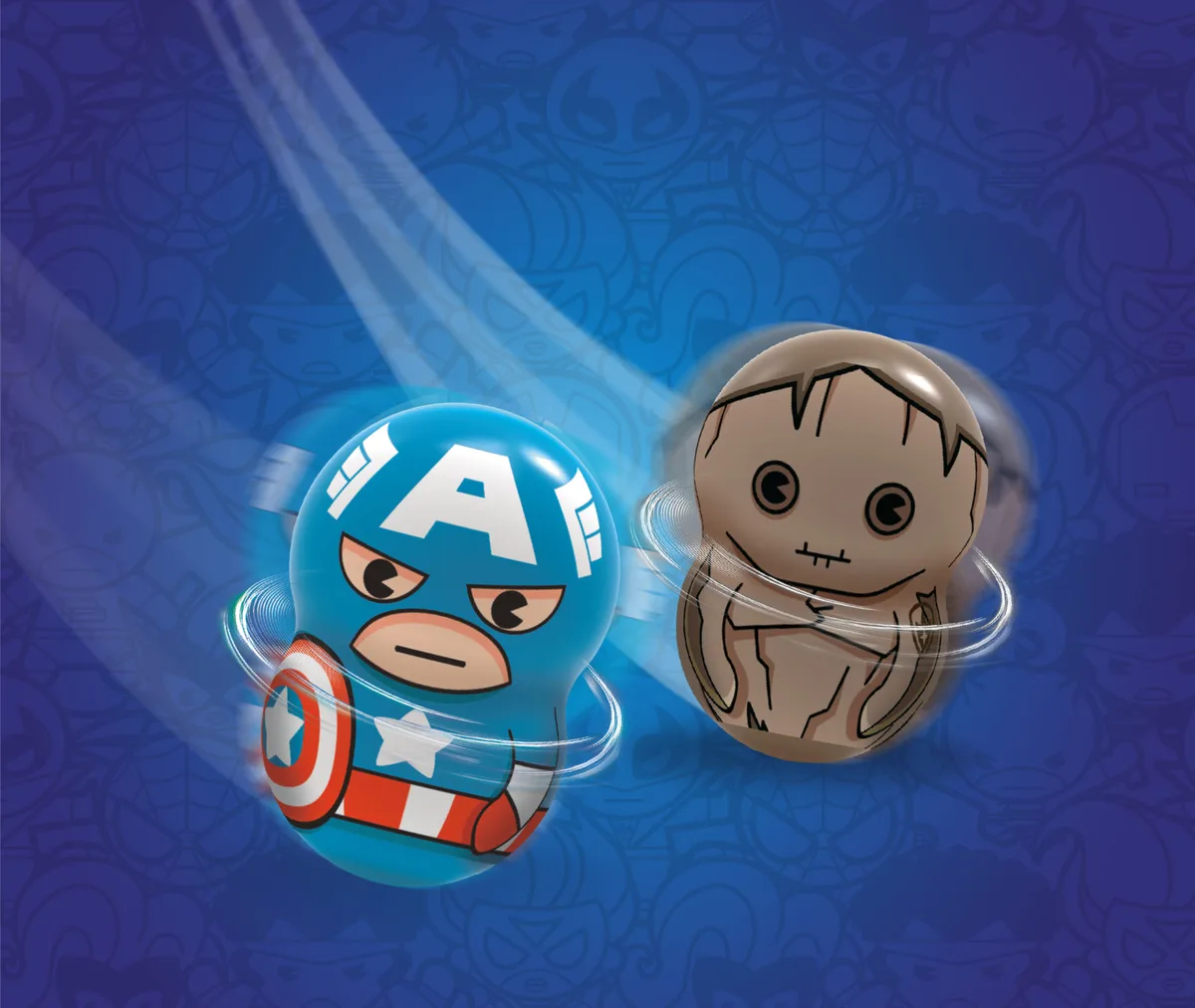 Магнитные фигурки Marvel Wooblies с пусковым устройством 195х140 мм пластик 2 шт