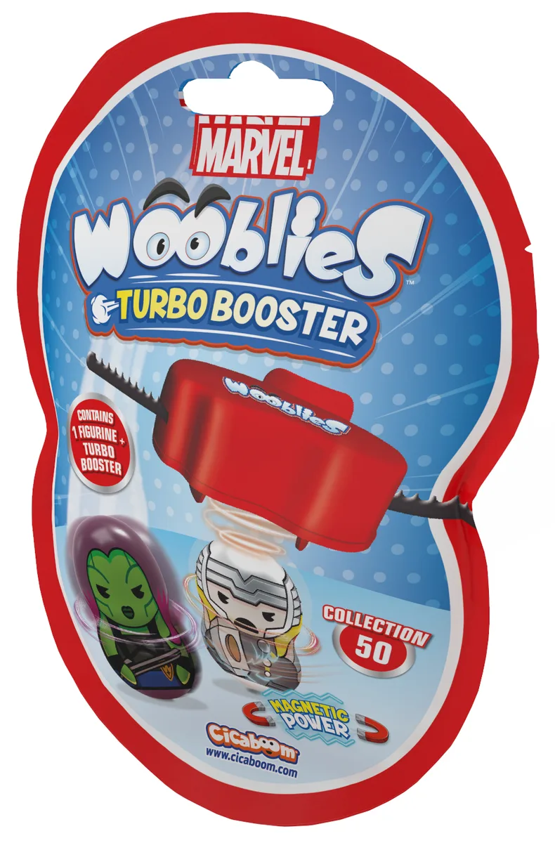 Магнитные фигурки Marvel Wooblies с пусковым устройством 195х140 мм пластик 2 шт