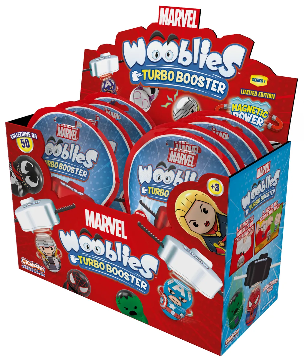 Магнитные фигурки Marvel Wooblies с пусковым устройством 195х140 мм пластик 2 шт